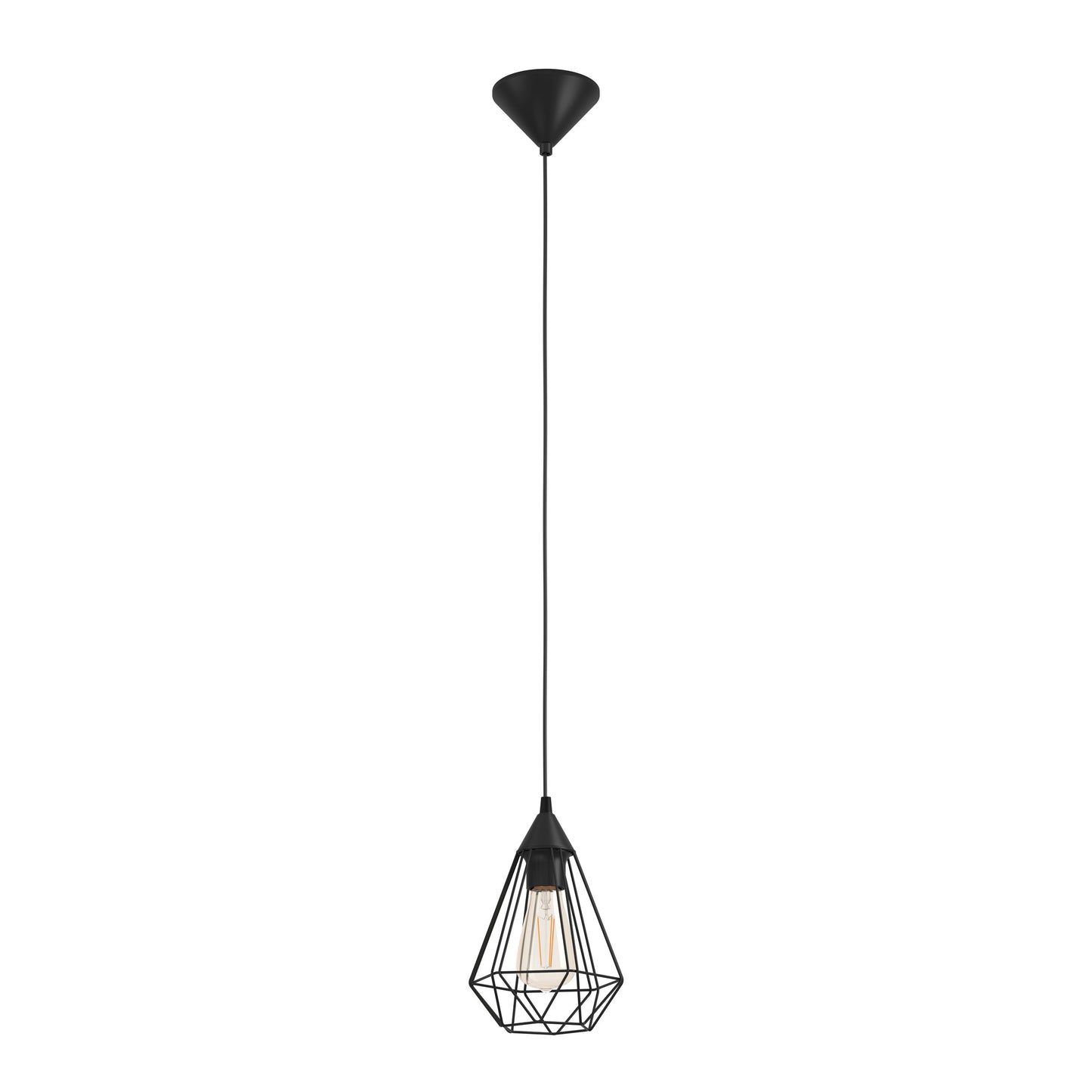 TARBES LAMP COLG ACERO NEGRO H1100 DM175 E27 1X60W