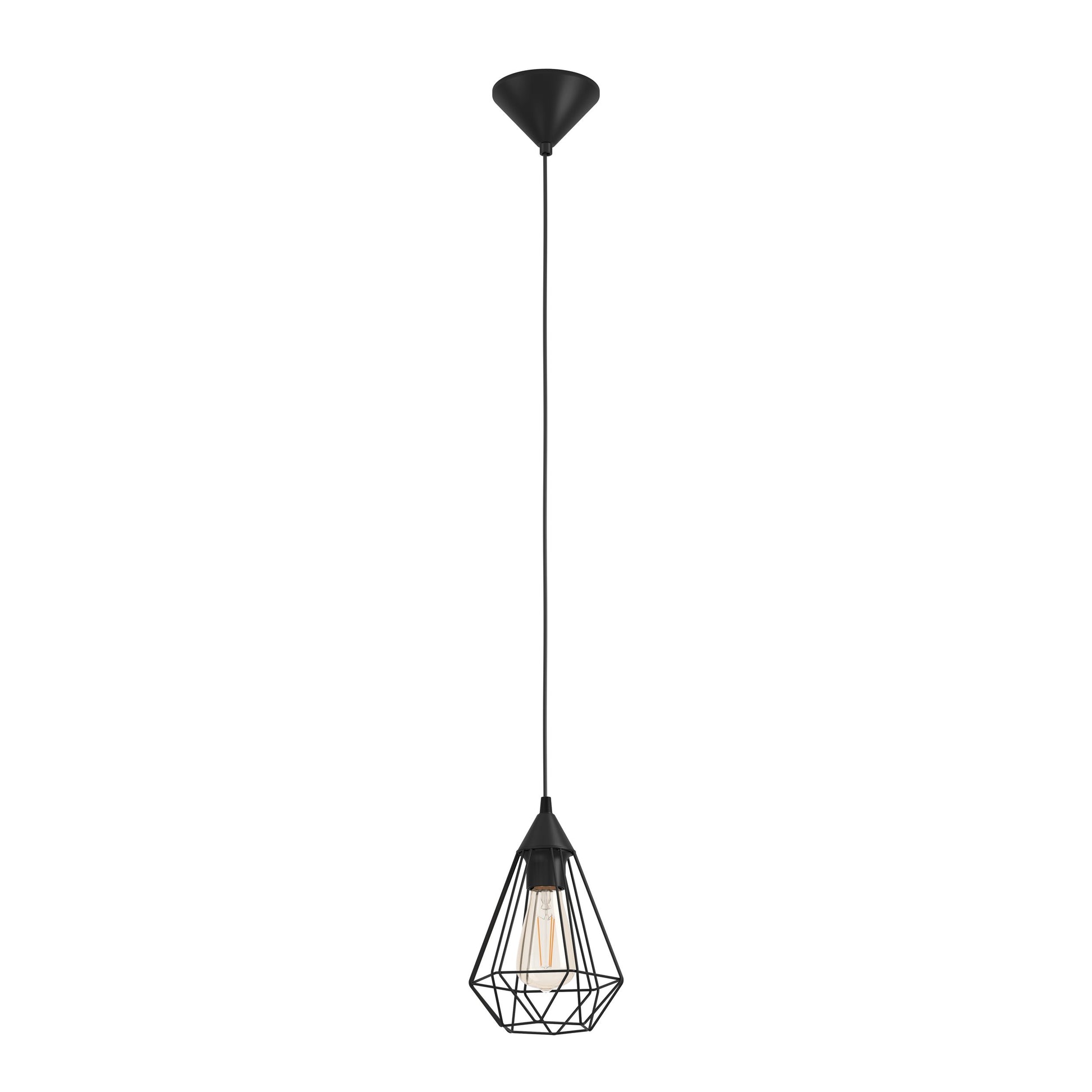 TARBES LAMP COLG ACERO NEGRO H1100 DM175 E27 1X60W