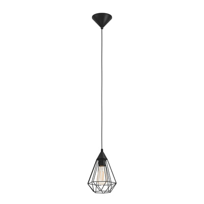 TARBES LAMP COLG ACERO NEGRO H1100 DM175 E27 1X60W