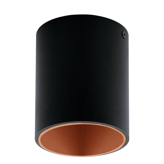 POLASSO LAMP TECHO ALUM NEGRO COBRE H120 DM100 LC LED 1X3,3W