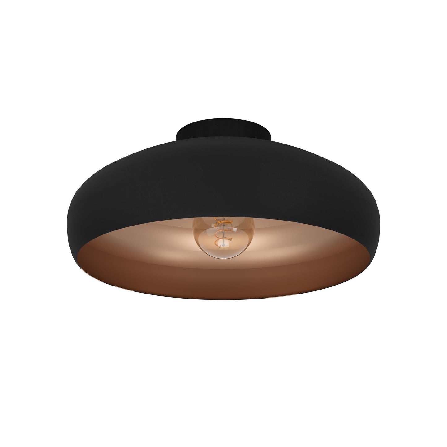 MOGANO LAMP TECHO VINTAGE ACERO NEGRO COBRE DM400 1X60W E27