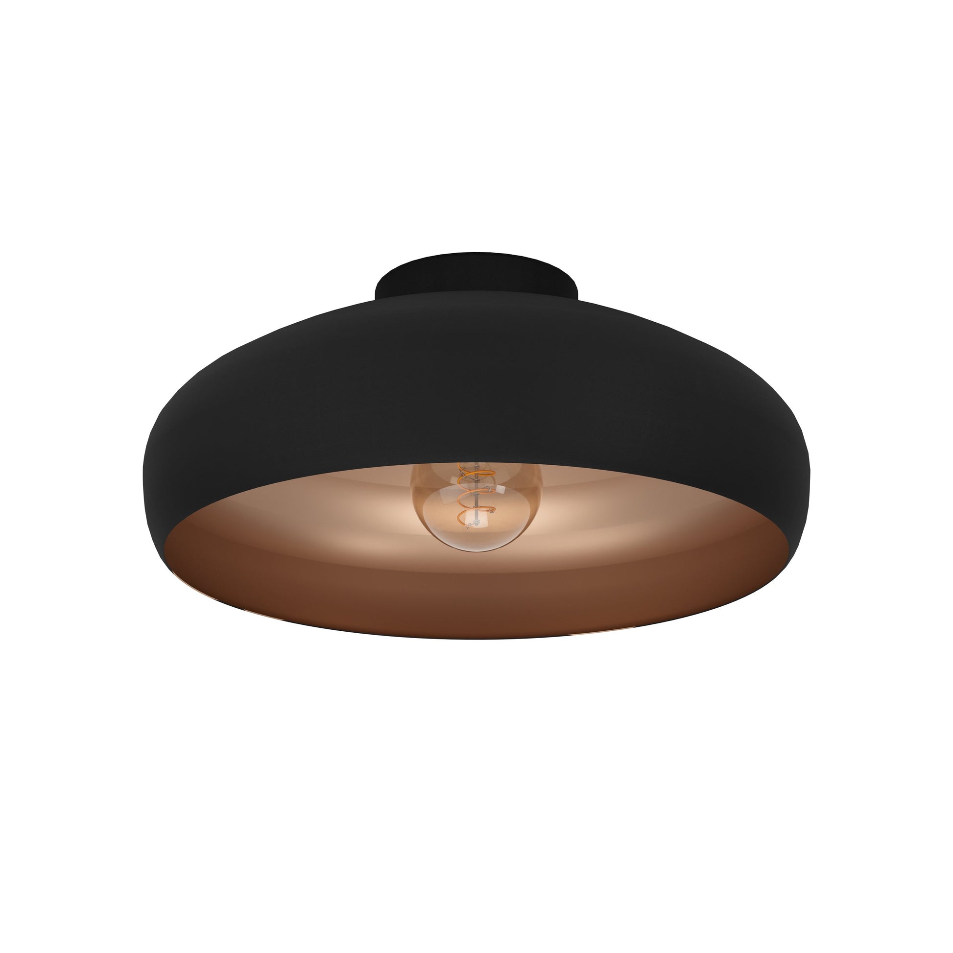 MOGANO LAMP TECHO VINTAGE ACERO NEGRO COBRE DM400 1X60W E27