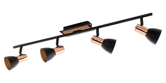 BARNHAM FOCO COBRE-NEGRO SP L780 4X3,3W GU10 LED 960lm