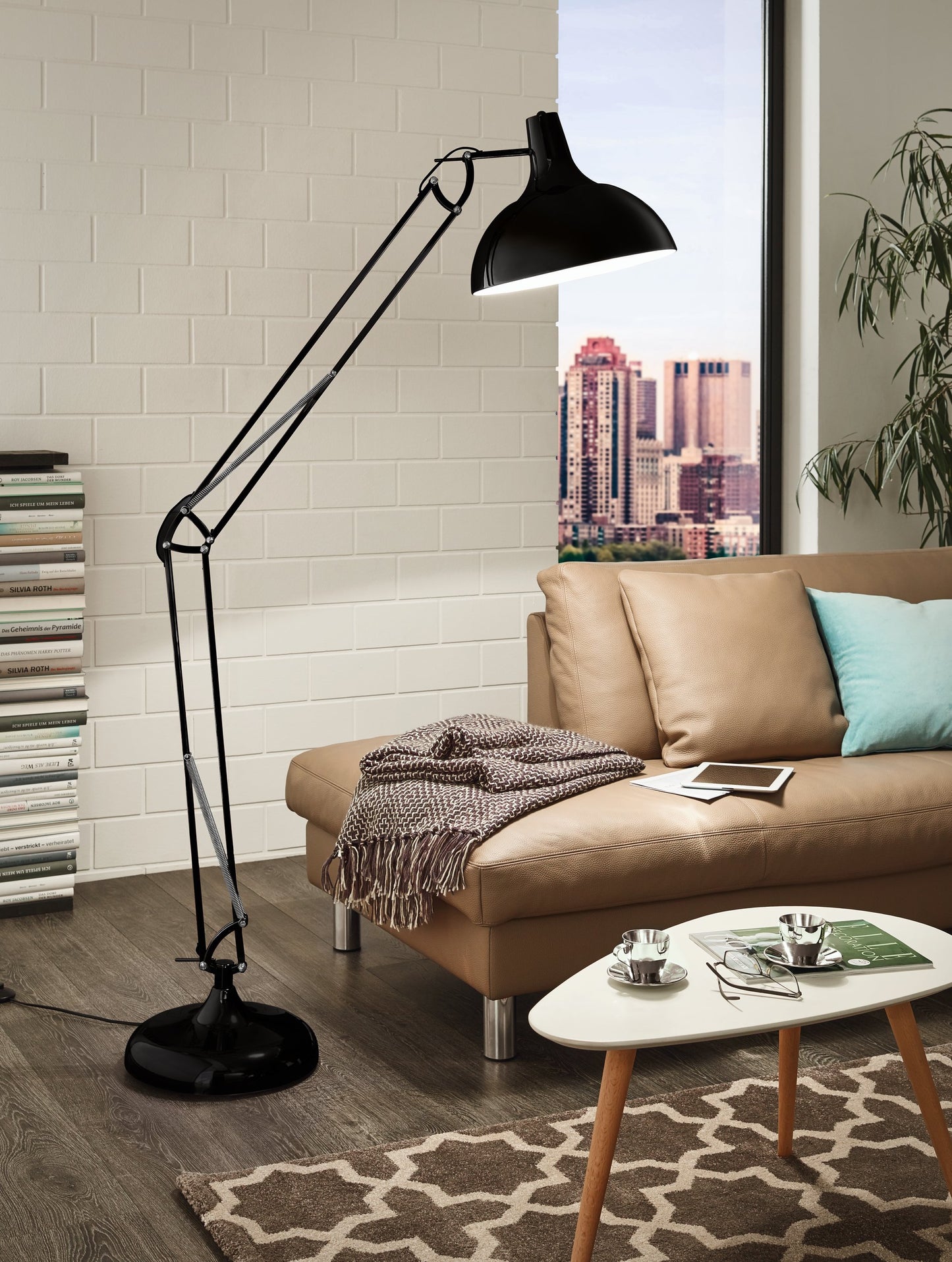 BORGILLIO LAMP PIE NEGRA VINTAGE H1900 DM360 1X60W E27