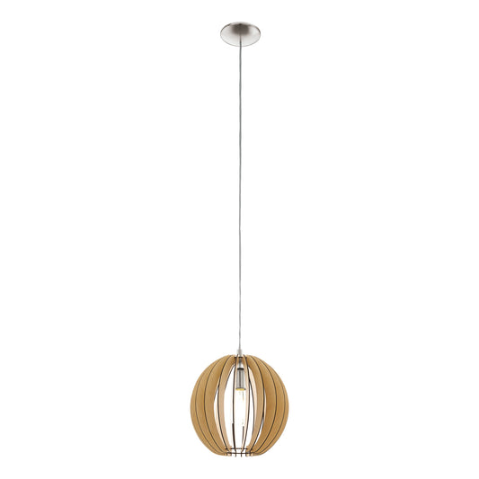 COSSANO LAMP COLG MADERA CAFÉ CLARO DM300 1X60W E27