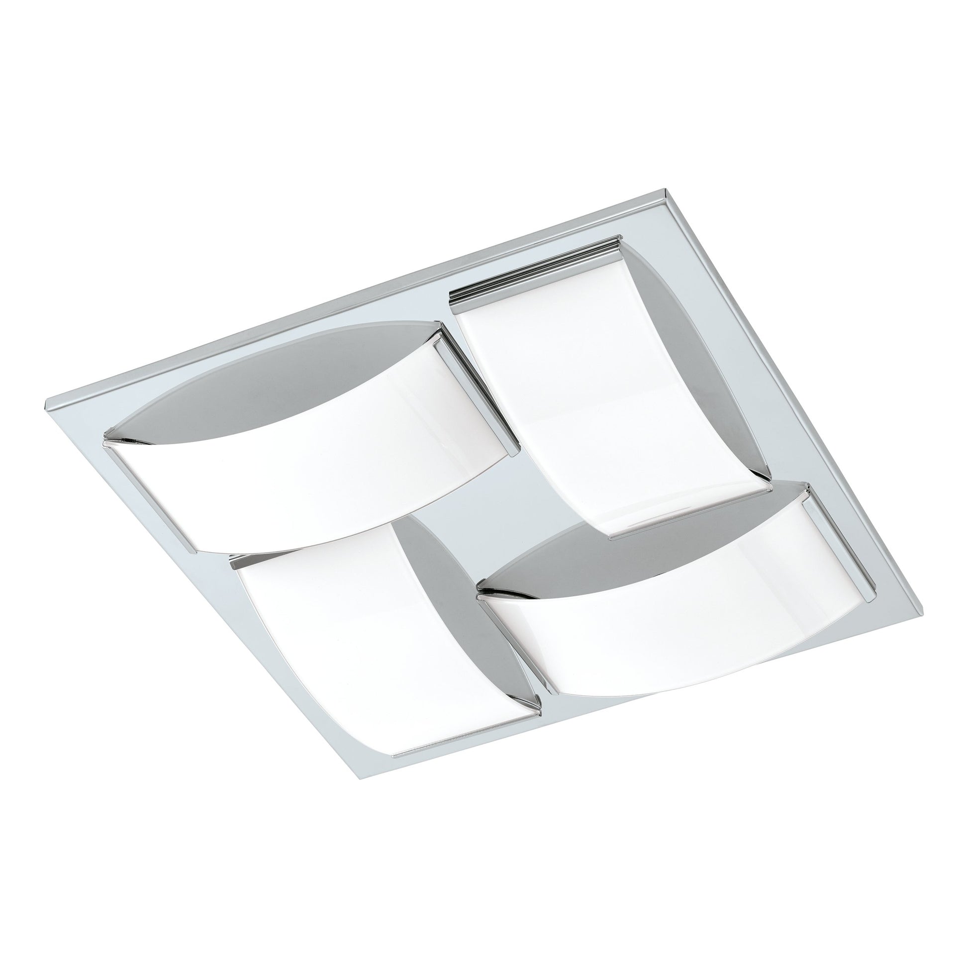 WASAO 1 LAMP TECHO CROM BLAN 320X320 4X5,4W LED 2040lm IP44