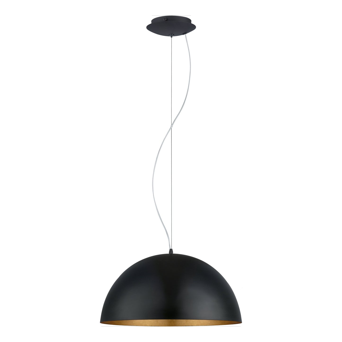 GAETANO 1 LAMP COLGANTE ACERO NEGRO DORADO DM530 1X60W E27