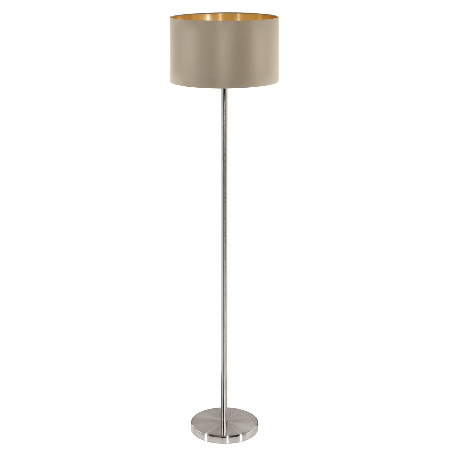 MASERLO LAMP PIE ACERO BEIGE DORADO H1510 DM380 E27 1X60W