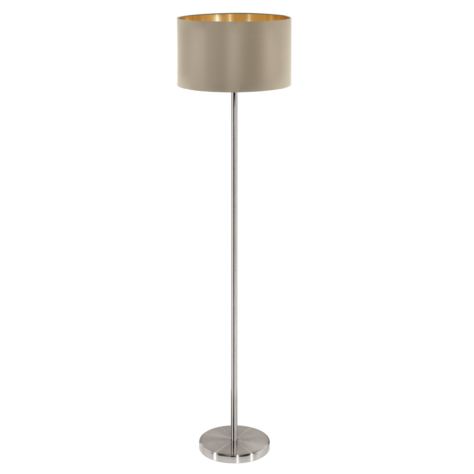 MASERLO LAMP PIE ACERO BEIGE DORADO H1510 DM380 E27 1X60W