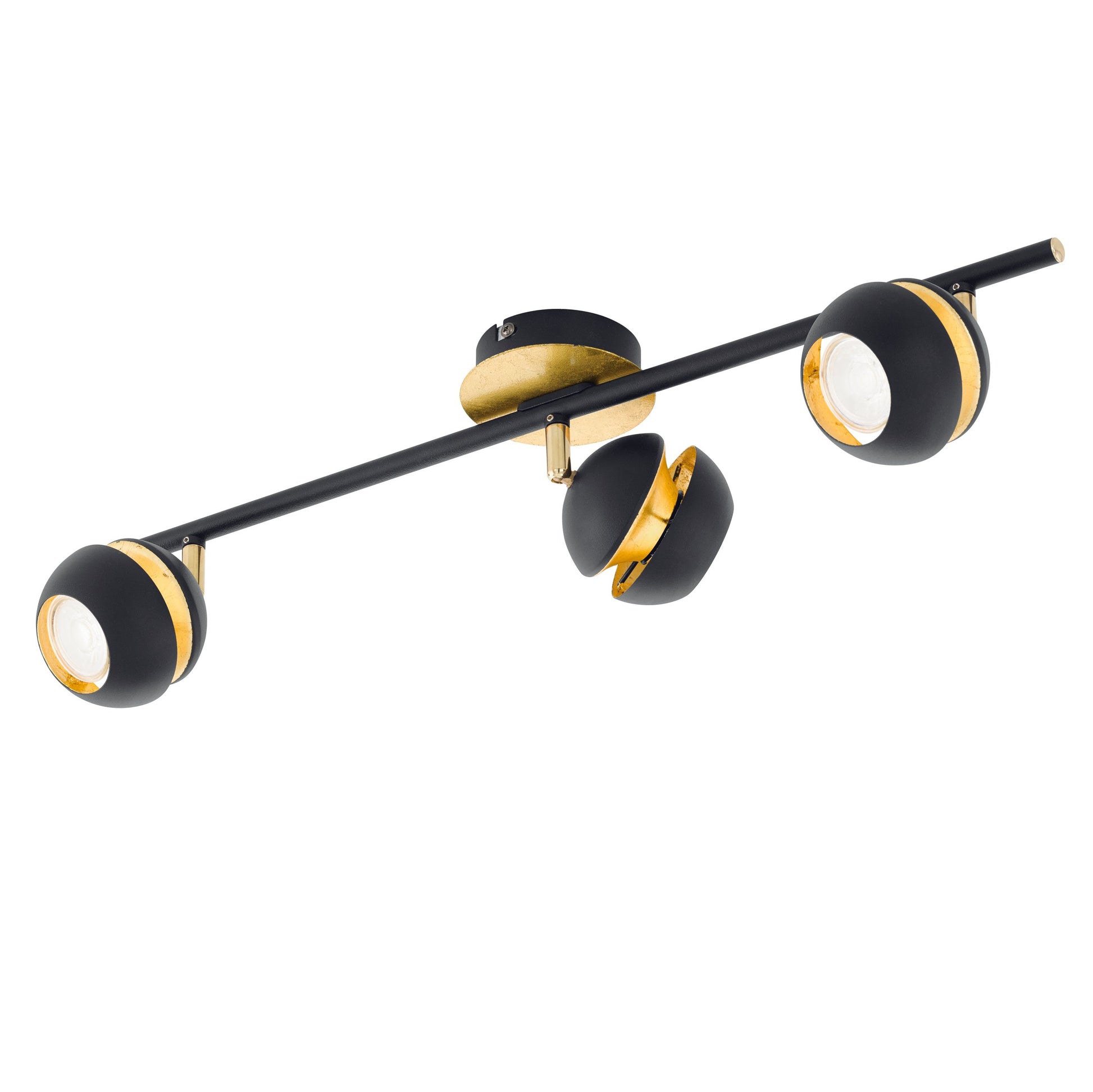 NOCITO RIEL ACERO NEGRO DORADO L585 3X3,3W GU10 LED 720lm