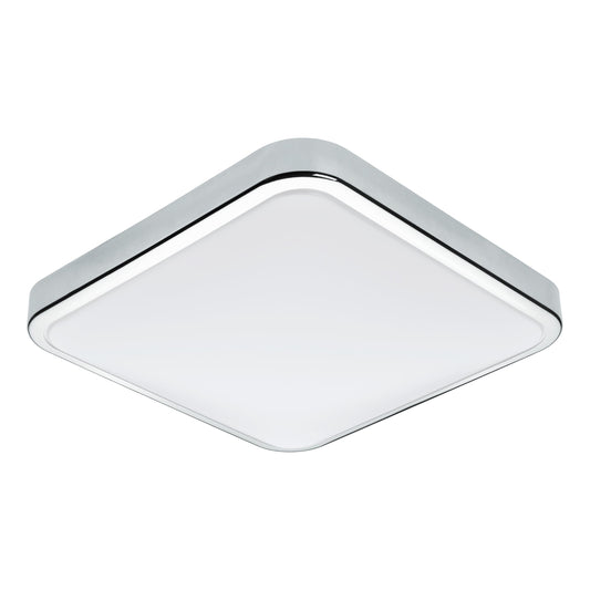 MANILVA 1 TECHO ACERO CROMO 290X290 LC 16W LED 1500lm IP44