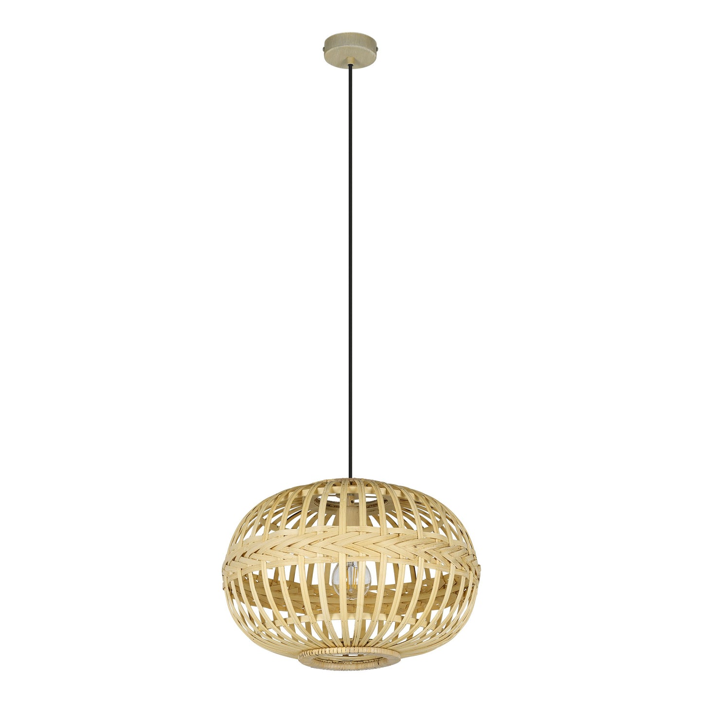 AMSFIELD LAMP COLG MADERA CAFÉ DM380 1X60W E27