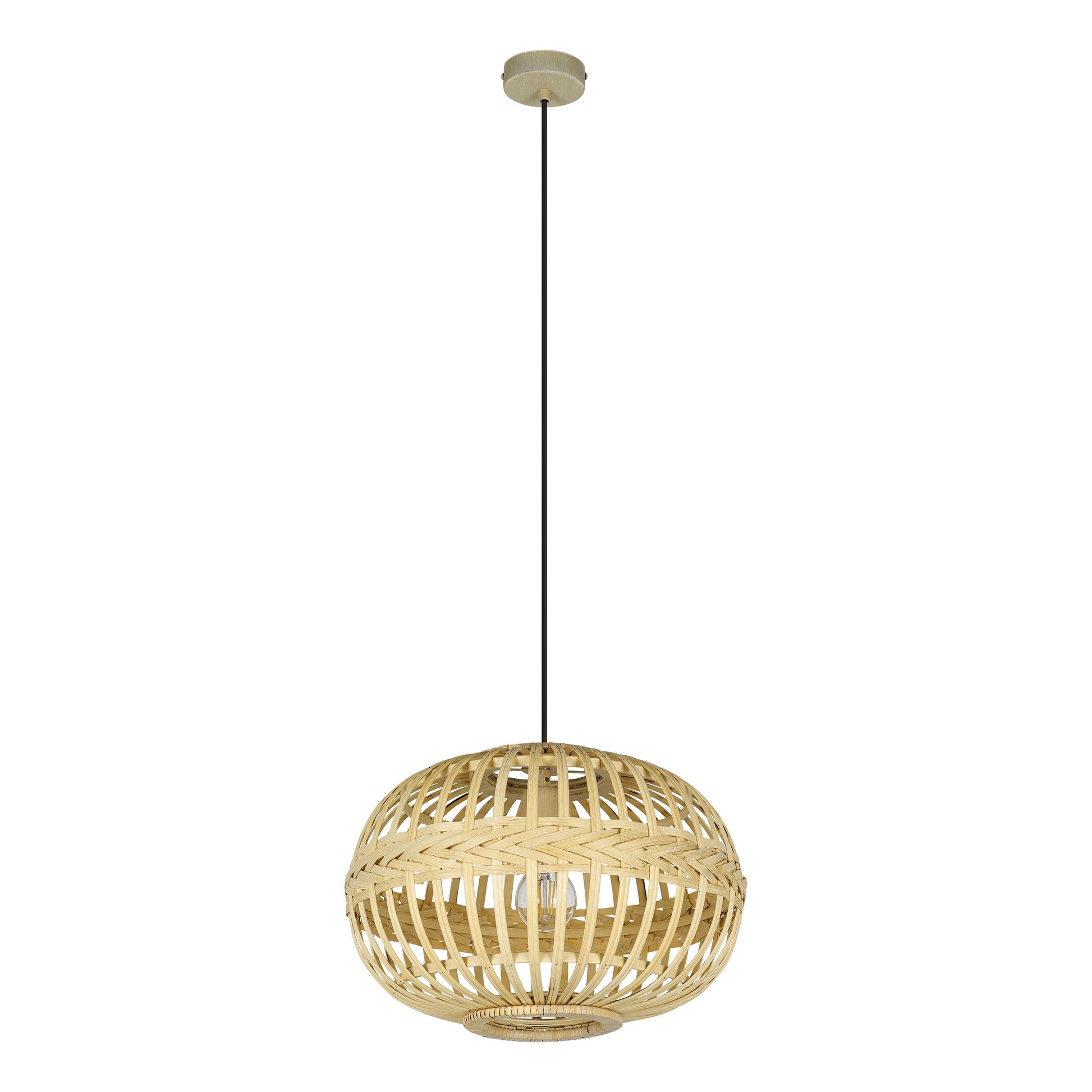 AMSFIELD LAMP COLG MADERA CAFÉ DM380 1X60W E27