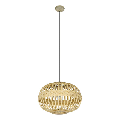 AMSFIELD LAMP COLG MADERA CAFÉ DM380 1X60W E27