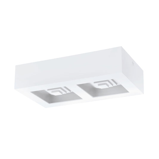 FERREROS APLIQUE ACERO PLAST BLANCO L255 2X6,3W LED1680lm