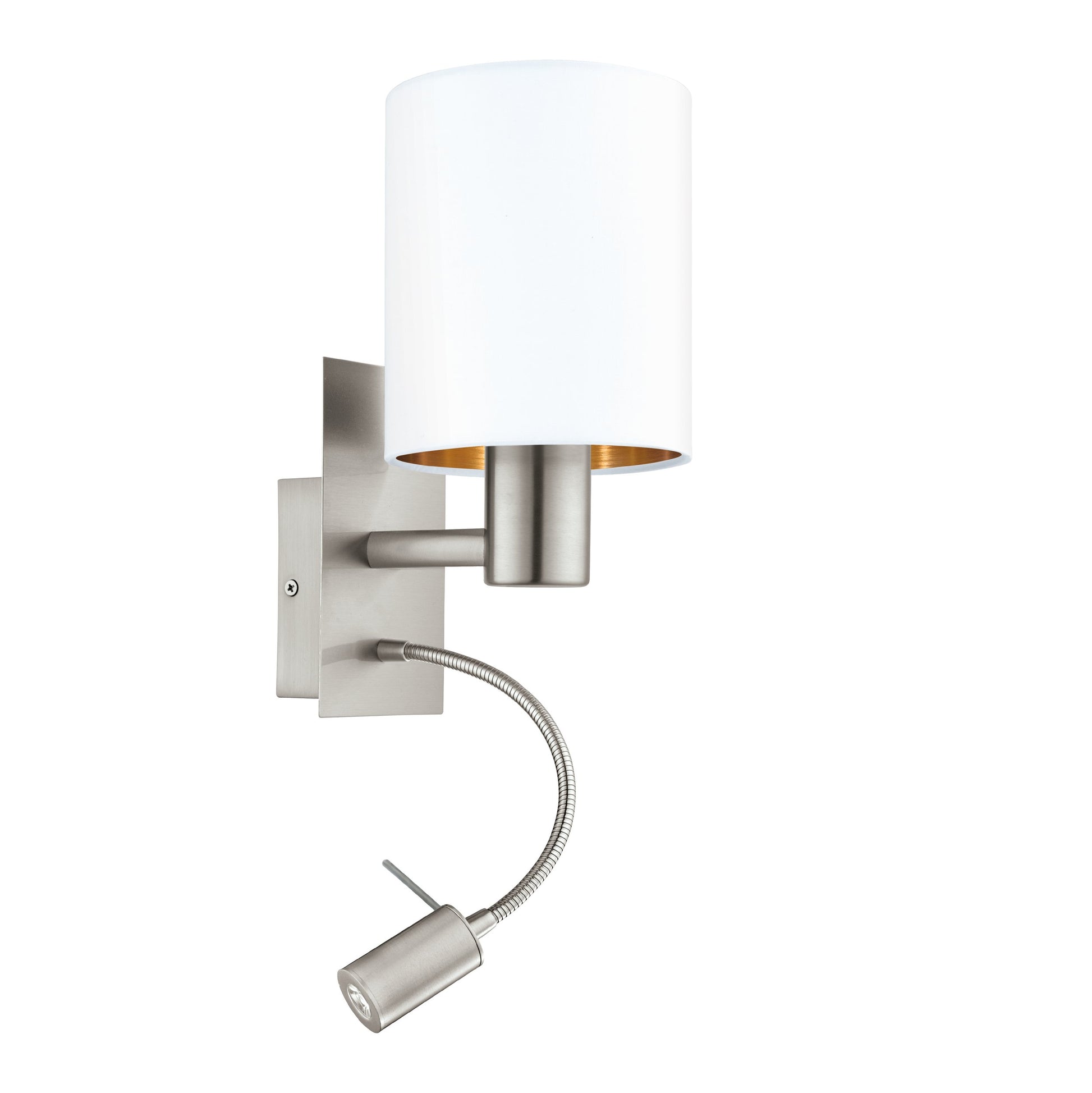 PASTERI APLIQ TELA BLAN COBR H380 1X40W E27 1X3,5W LED 380lm