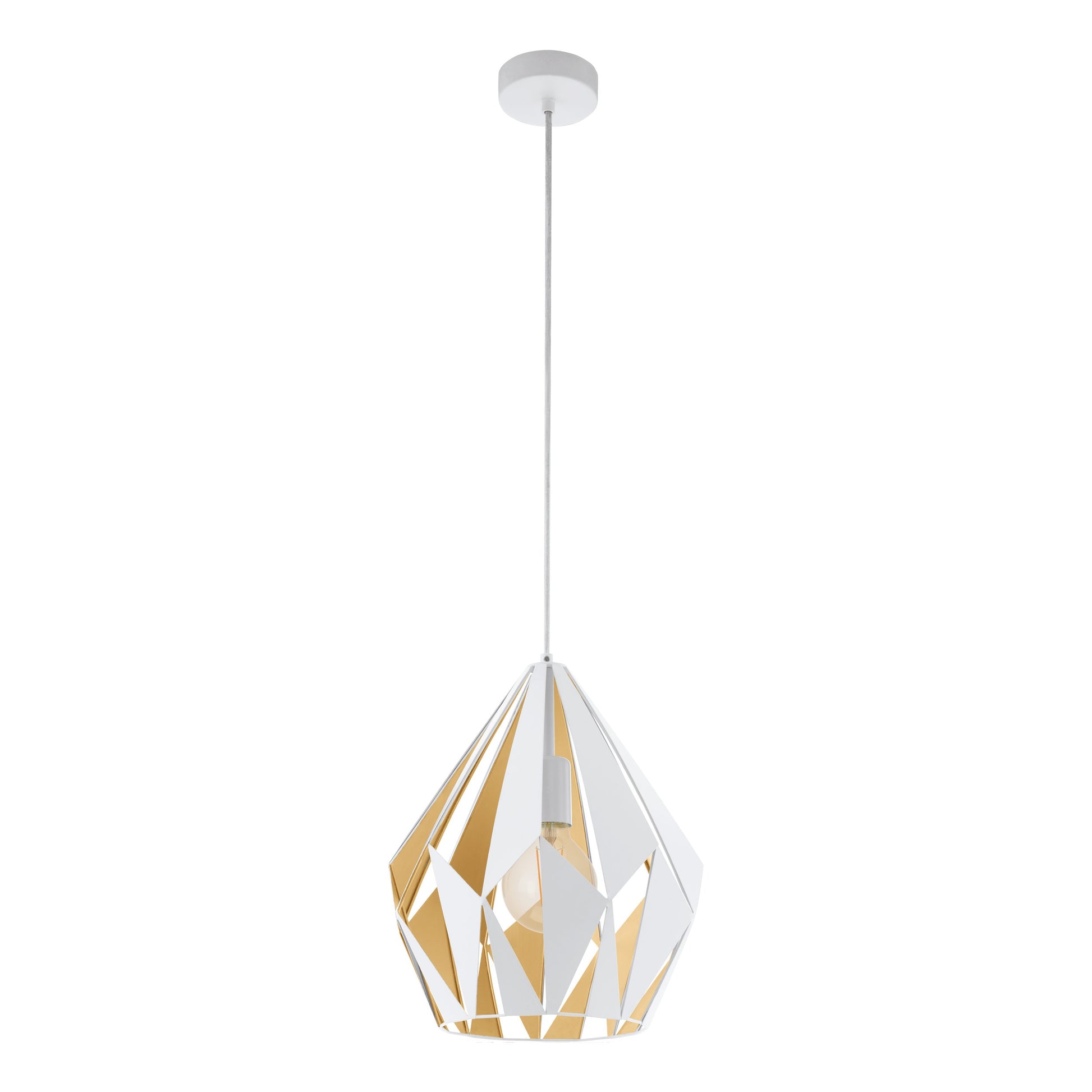CARLTON 1 COLG BLANCO DORADO MIEL L0 H110 DM310 1X40W E27