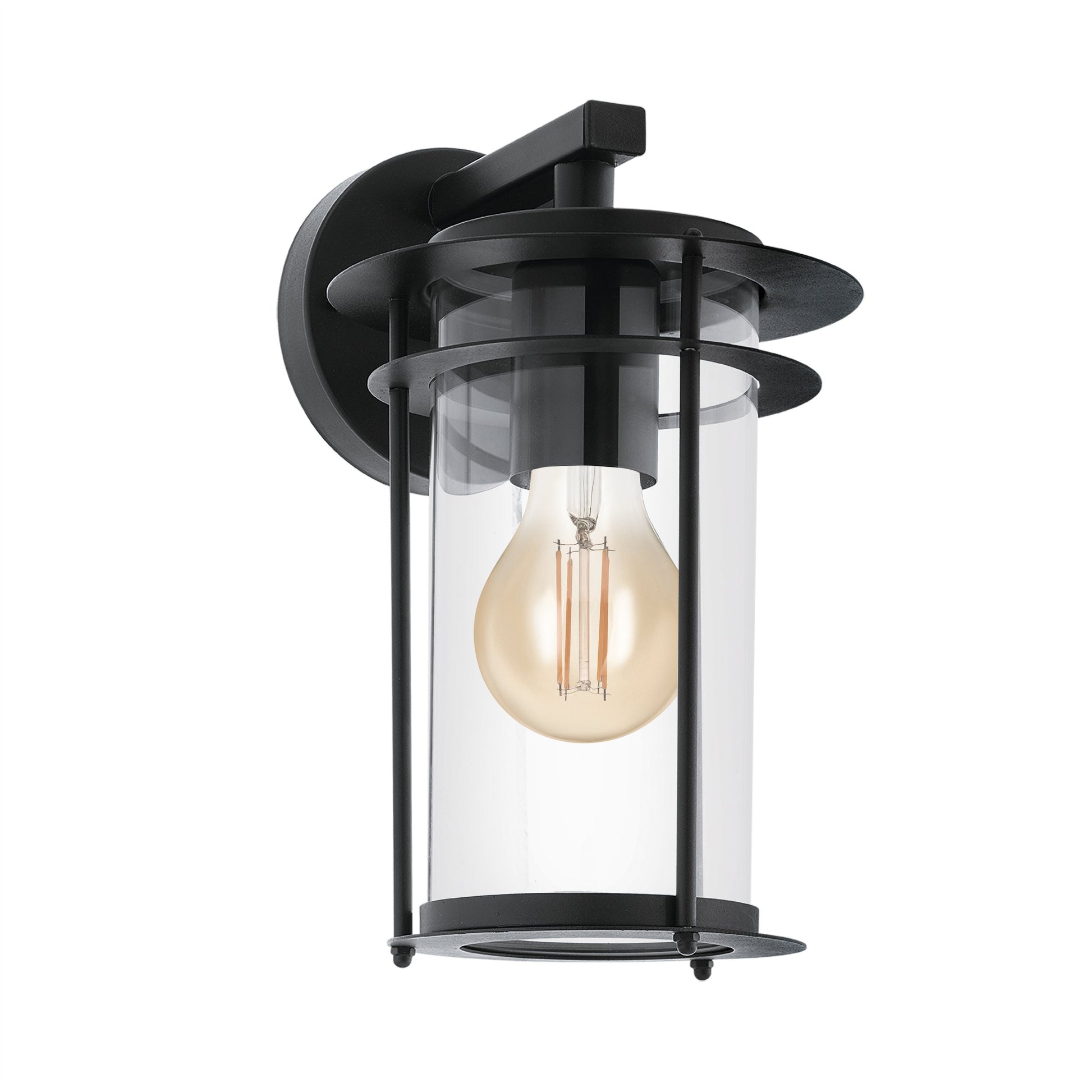 VALDEO LAMP APLIQUE ACERO NEGRO L165 H275 E27 1X60W IP44
