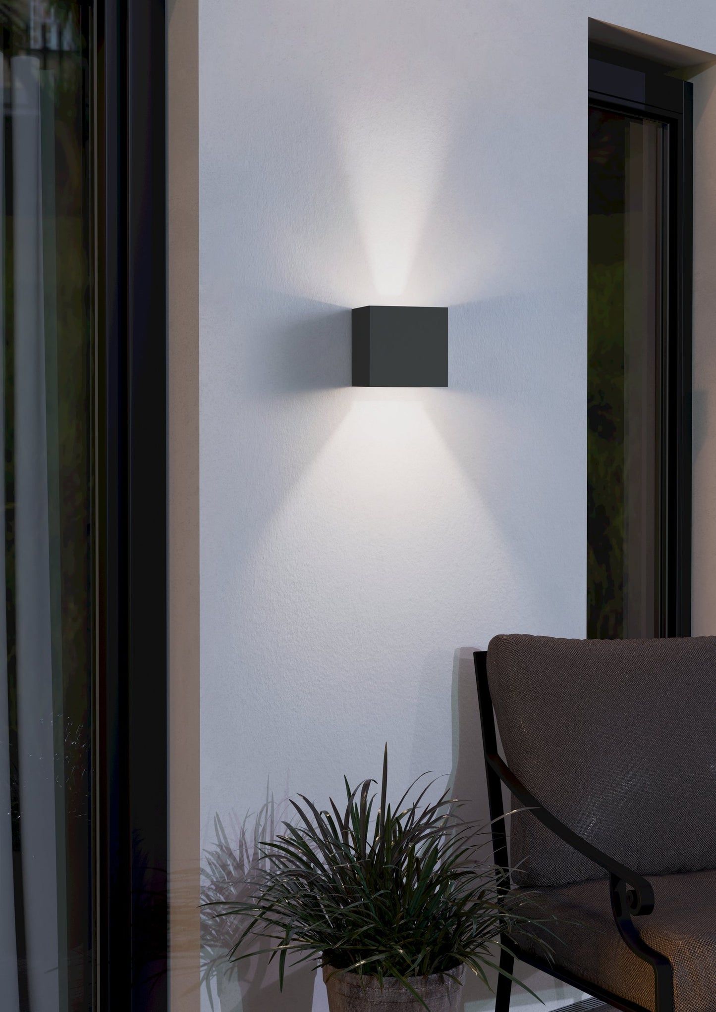 CALPINO APLIQUE EXT ANTRAC H105 LC 2X3 3W LED 380lm IP54