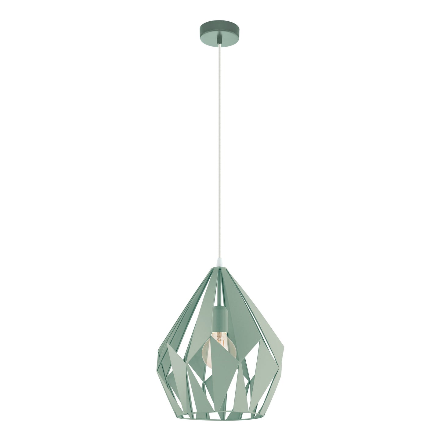 CARLTON-P  LAMP COLG VINTAGE VERDE CLARO DM310 1X60W E27
