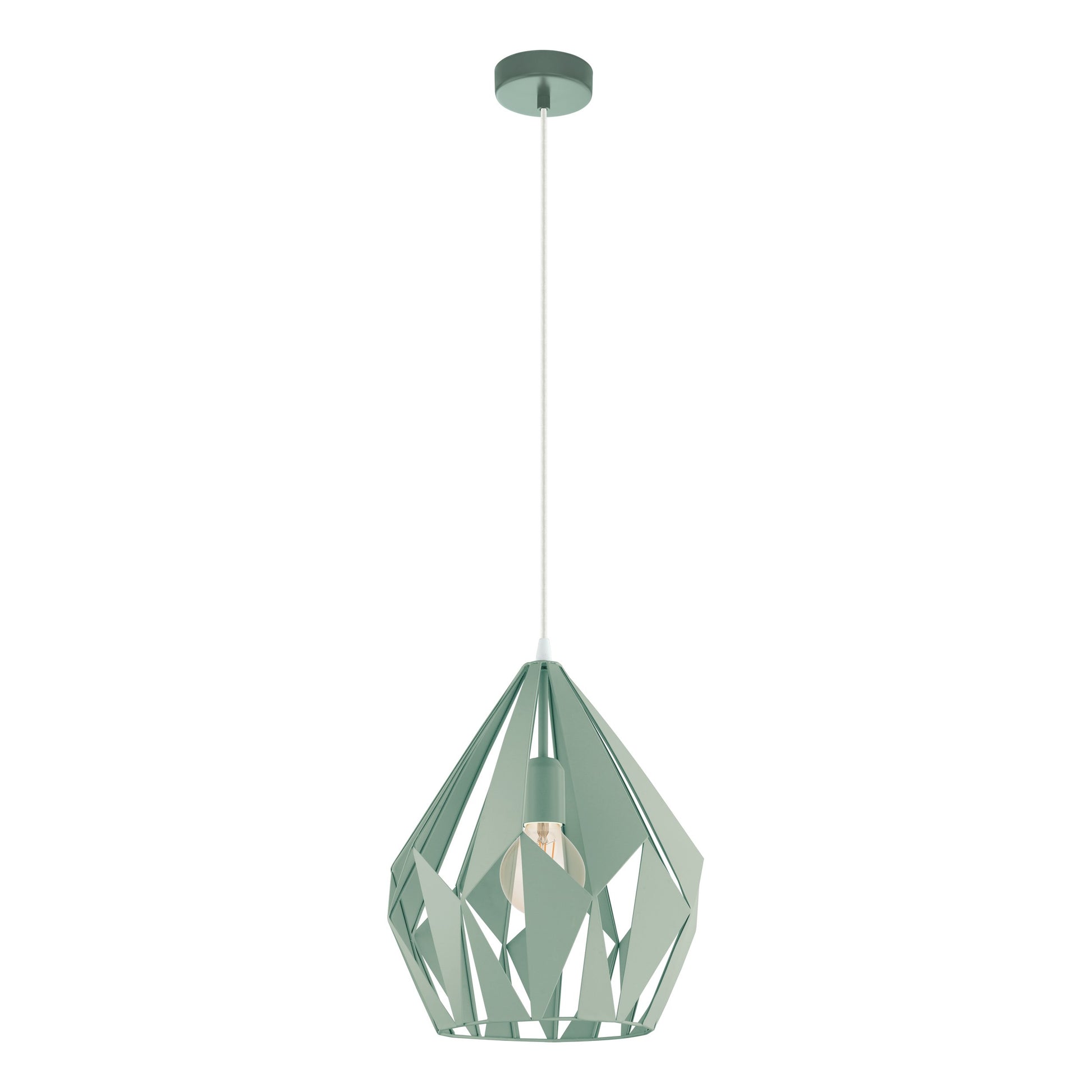 CARLTON-P  LAMP COLG VINTAGE VERDE CLARO DM310 1X60W E27