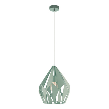 CARLTON-P  LAMP COLG VINTAGE VERDE CLARO DM310 1X60W E27