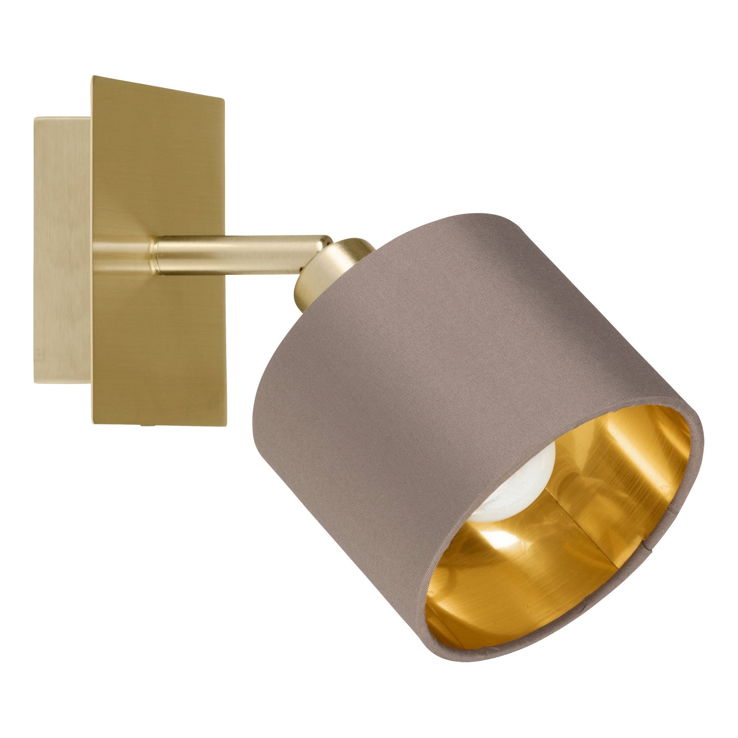 VALBIANO FOCO NIQ SAT TELA CAPUCCINO DORADO L110 1X40W E14