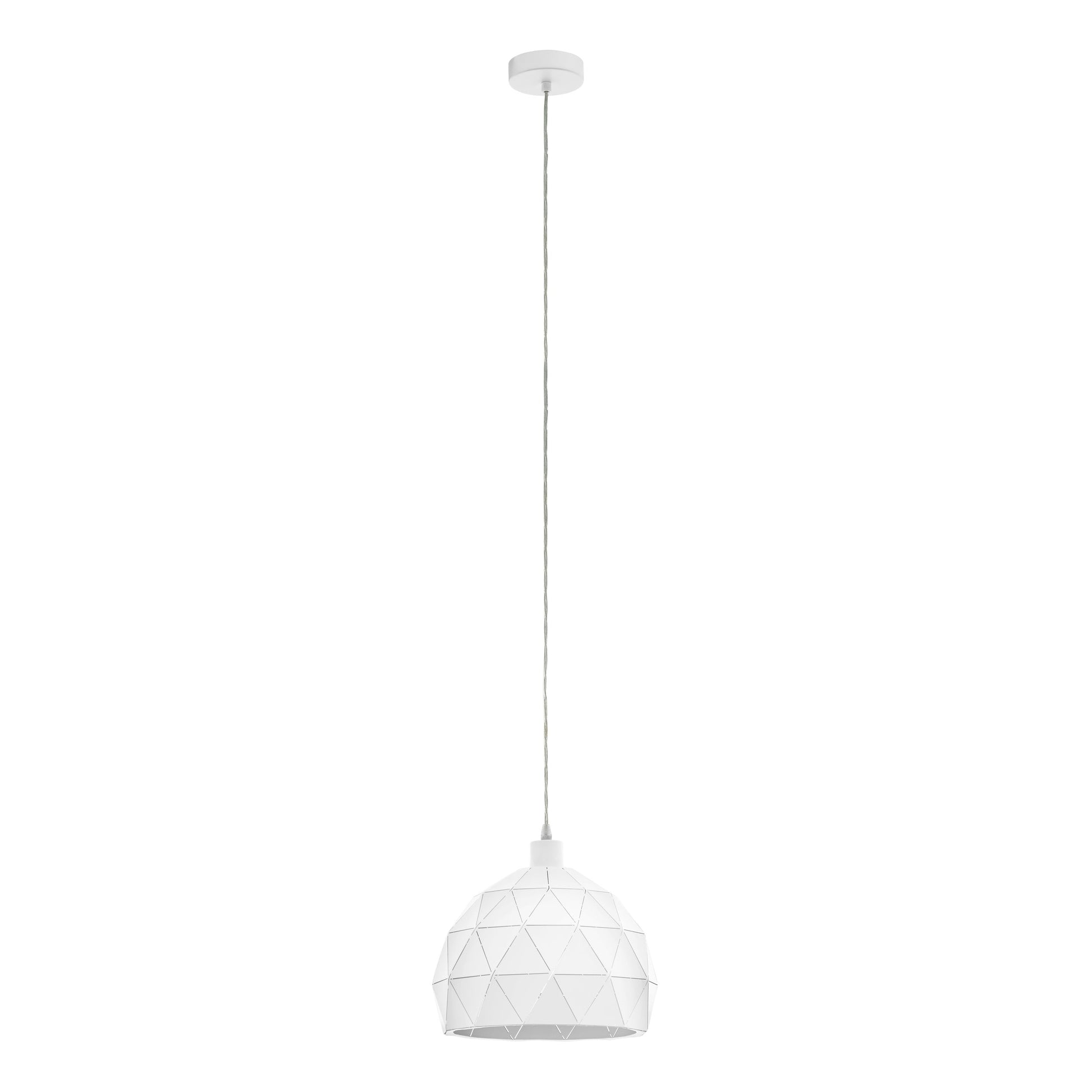 ROCCAFORTE COLG ACERO BLANCO H1100 DM300 E27 1X60W IP20