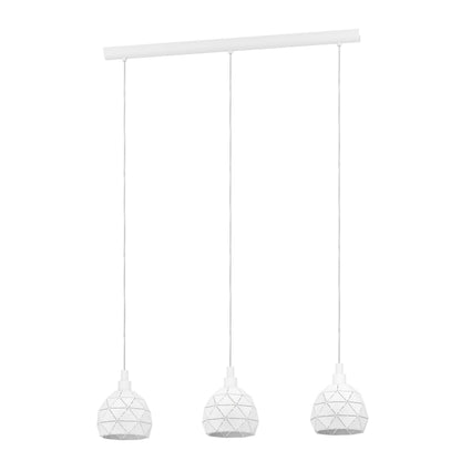 ROCCAFORTE COLG ACERO BLANCO L750 W170 H1100 E14 3X40W IP20