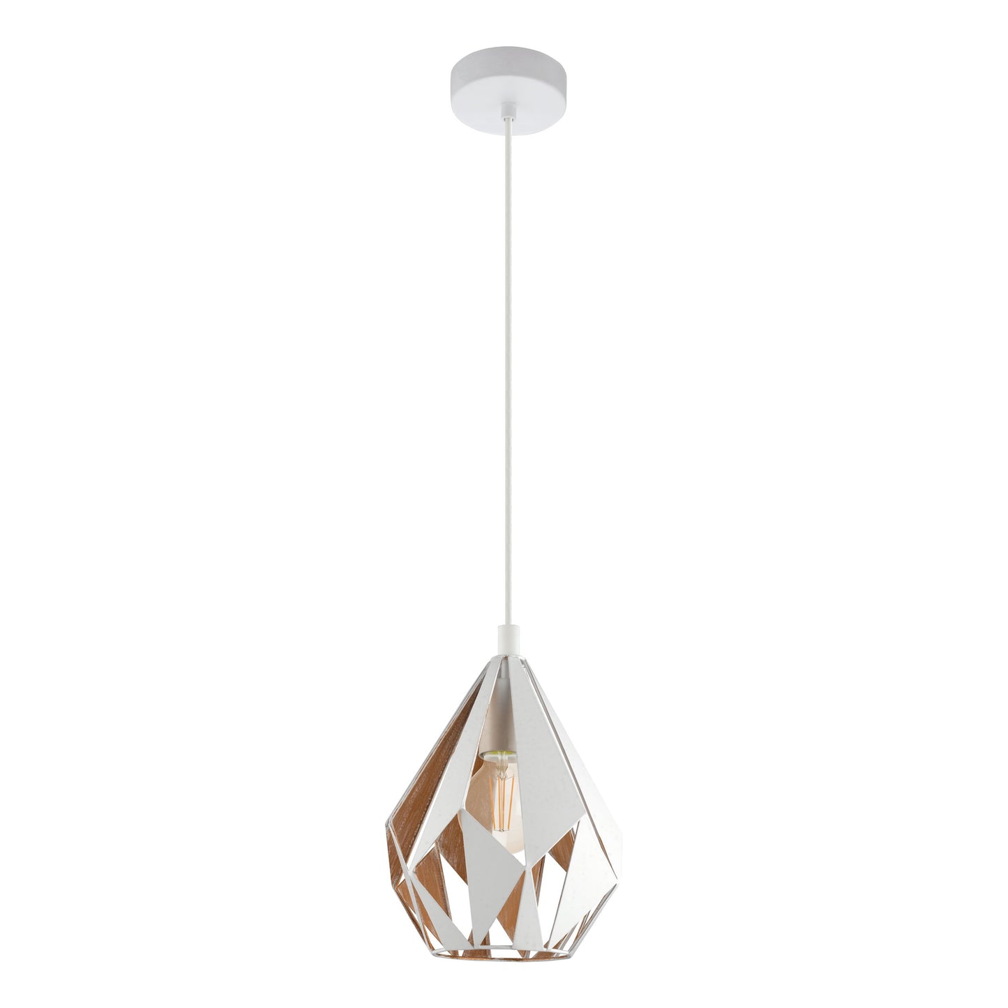 CARLTON 1 COLG ACERO ORO BLANCO H1100 DM205 E27 1X60W IP20