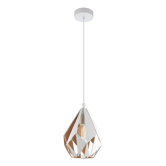 CARLTON 1 COLG ACERO ORO BLANCO H1100 DM205 E27 1X60W IP20