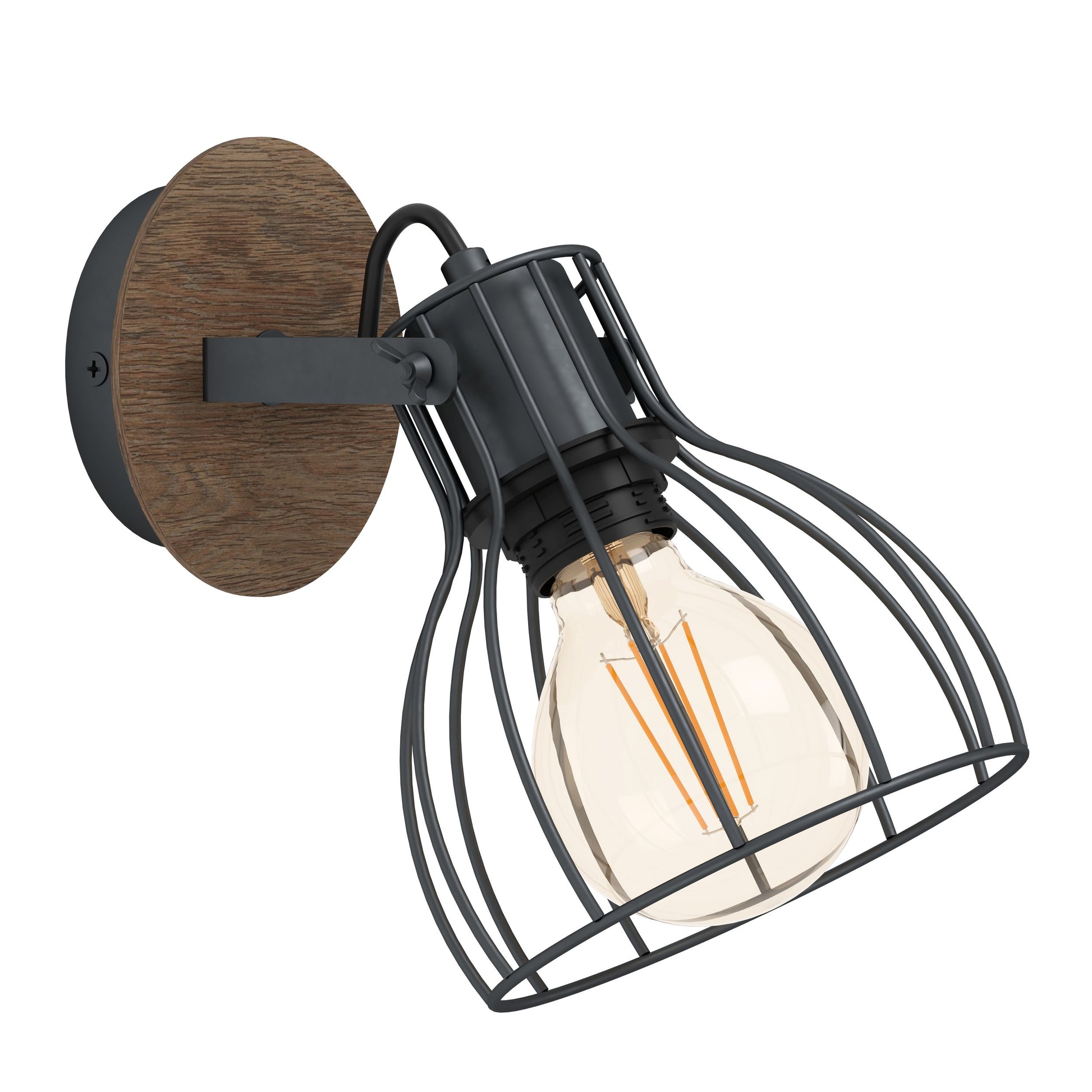 SAMBATELLO LAMP FOCO ACERO CAFÉ NICKEL DM120 E27 1X40W