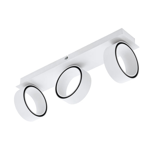 ALBARIZA  FOCO ALUM ACERO BLANCO L475 H80 LC LED 3X5W