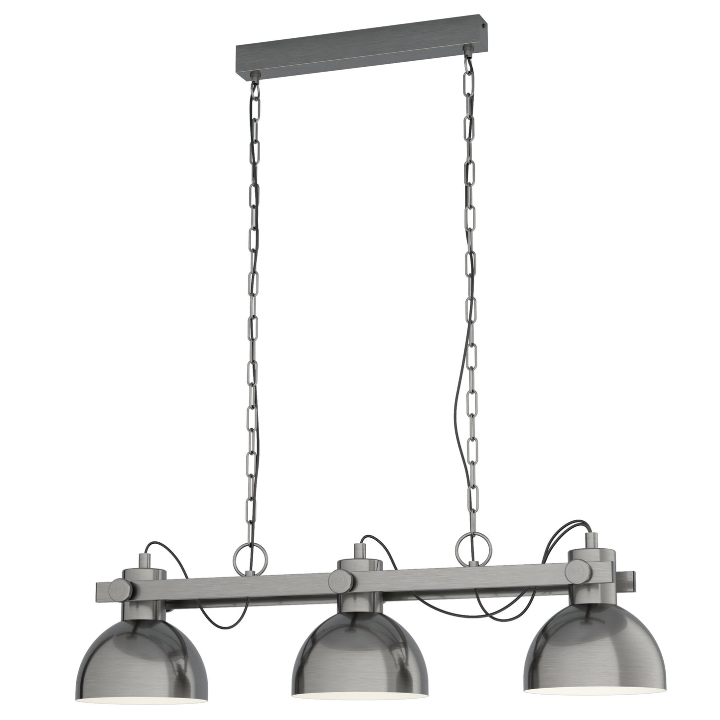 LUBENHAM 1 LAMP COLG ACERO NIQUEL L900 H1100 E27 3X28W