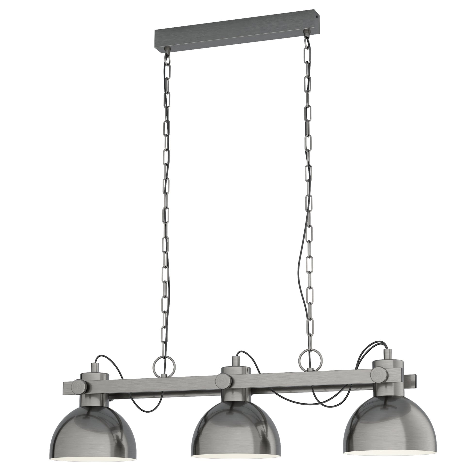 LUBENHAM 1 LAMP COLG ACERO NIQUEL L900 H1100 E27 3X28W