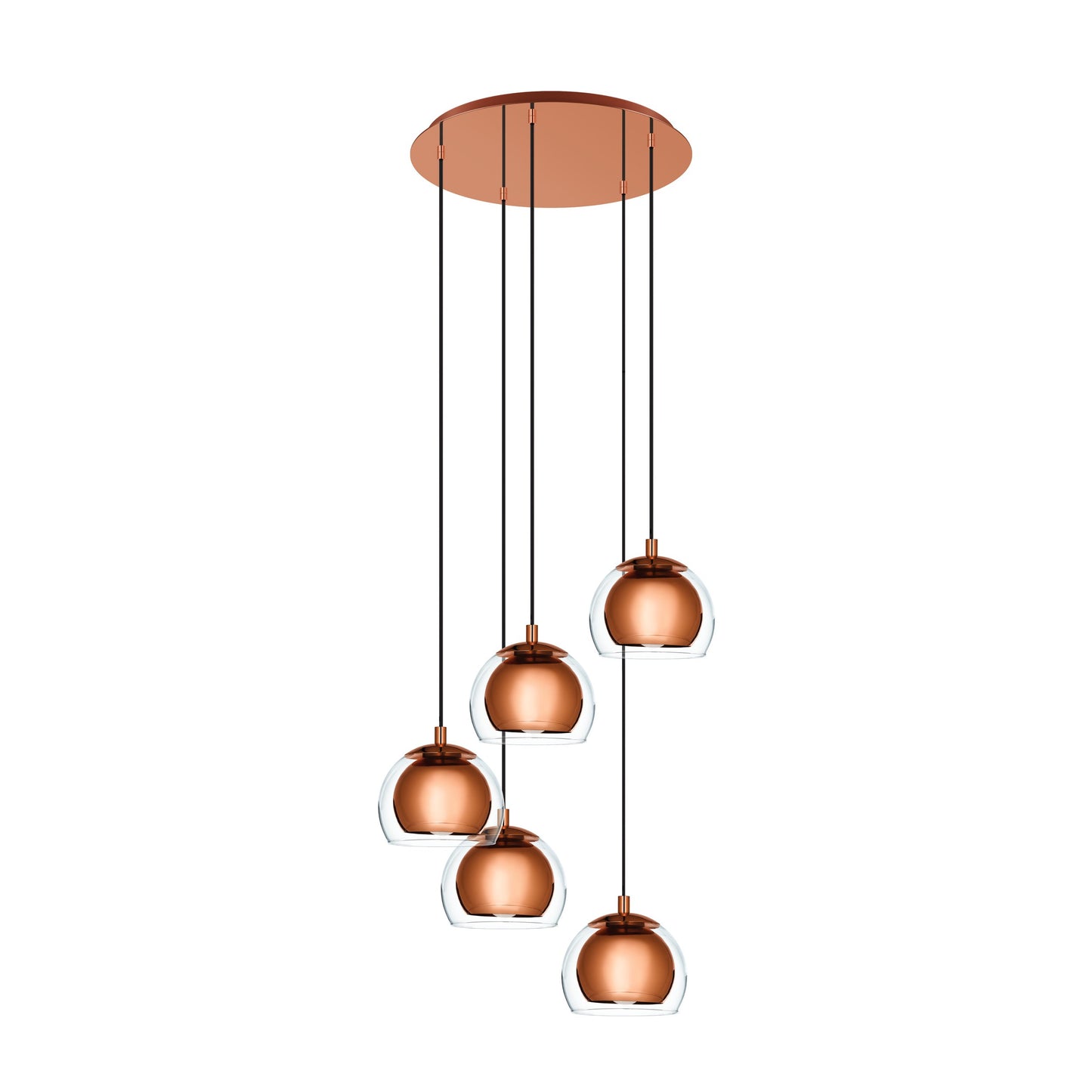 ROCAMAR 1 LAMP COLG ACERO COBRE H1500 DM585 E27 5X28W