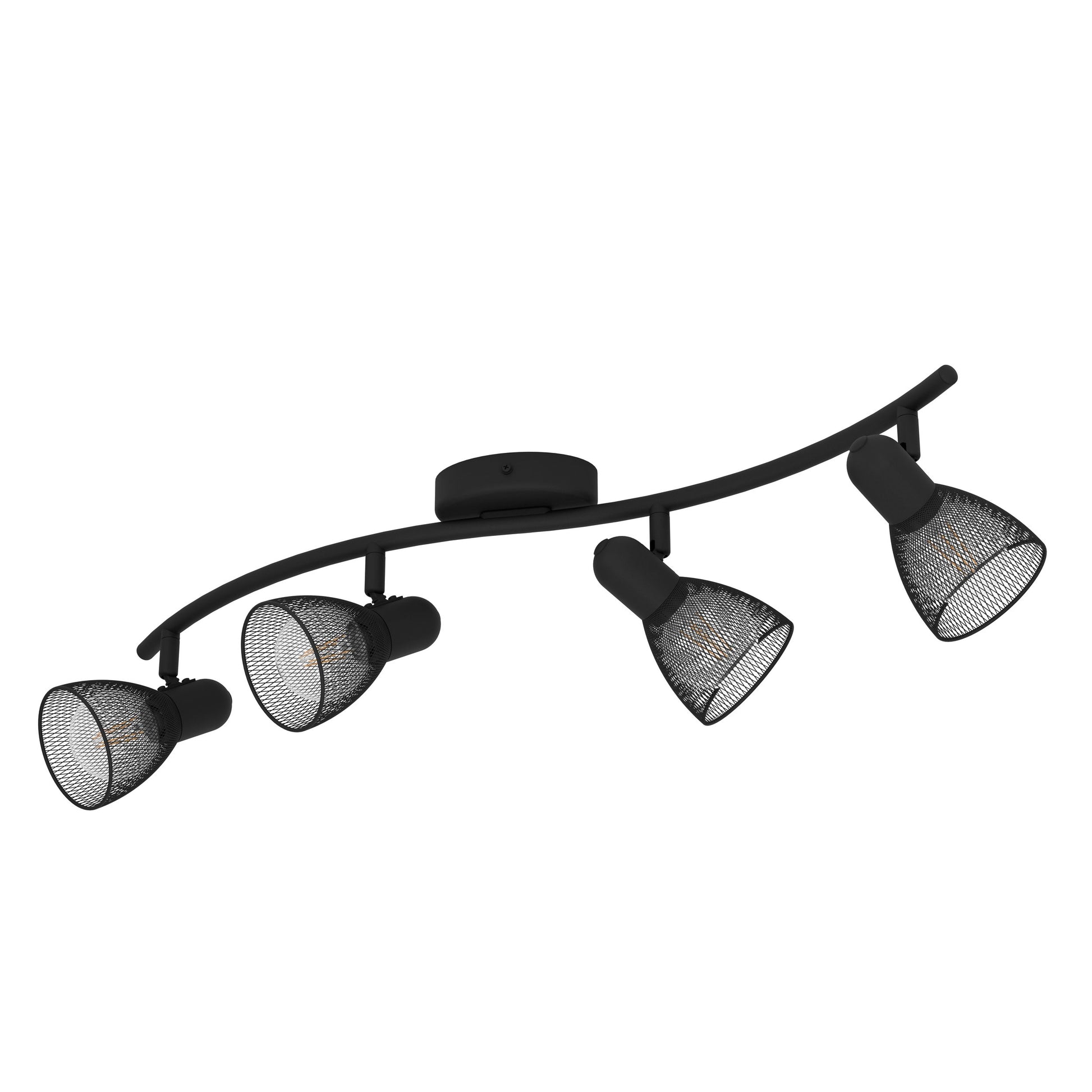 CAROVIGNO BARRA FOCO ACERO NEGRO L640 E14 4X40W