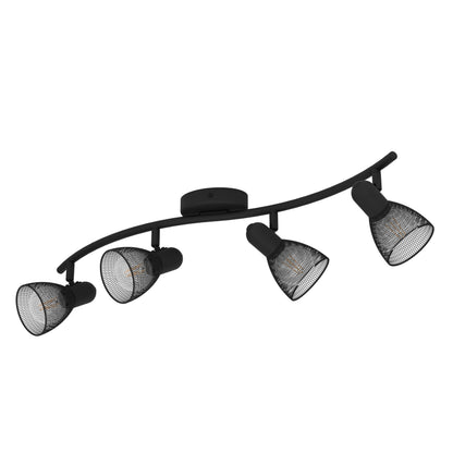CAROVIGNO BARRA FOCO ACERO NEGRO L640 E14 4X40W