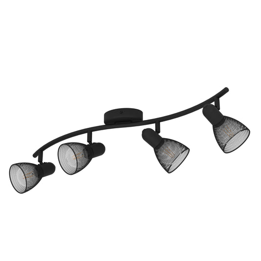 CAROVIGNO BARRA FOCO ACERO NEGRO L640 E14 4X40W