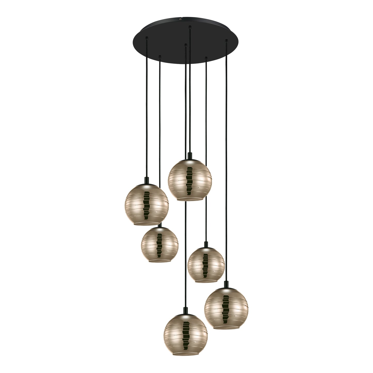 LEMORIETA COLG ACERO NEGRO L0 H1500 DM570 E27 6X40W IP20
