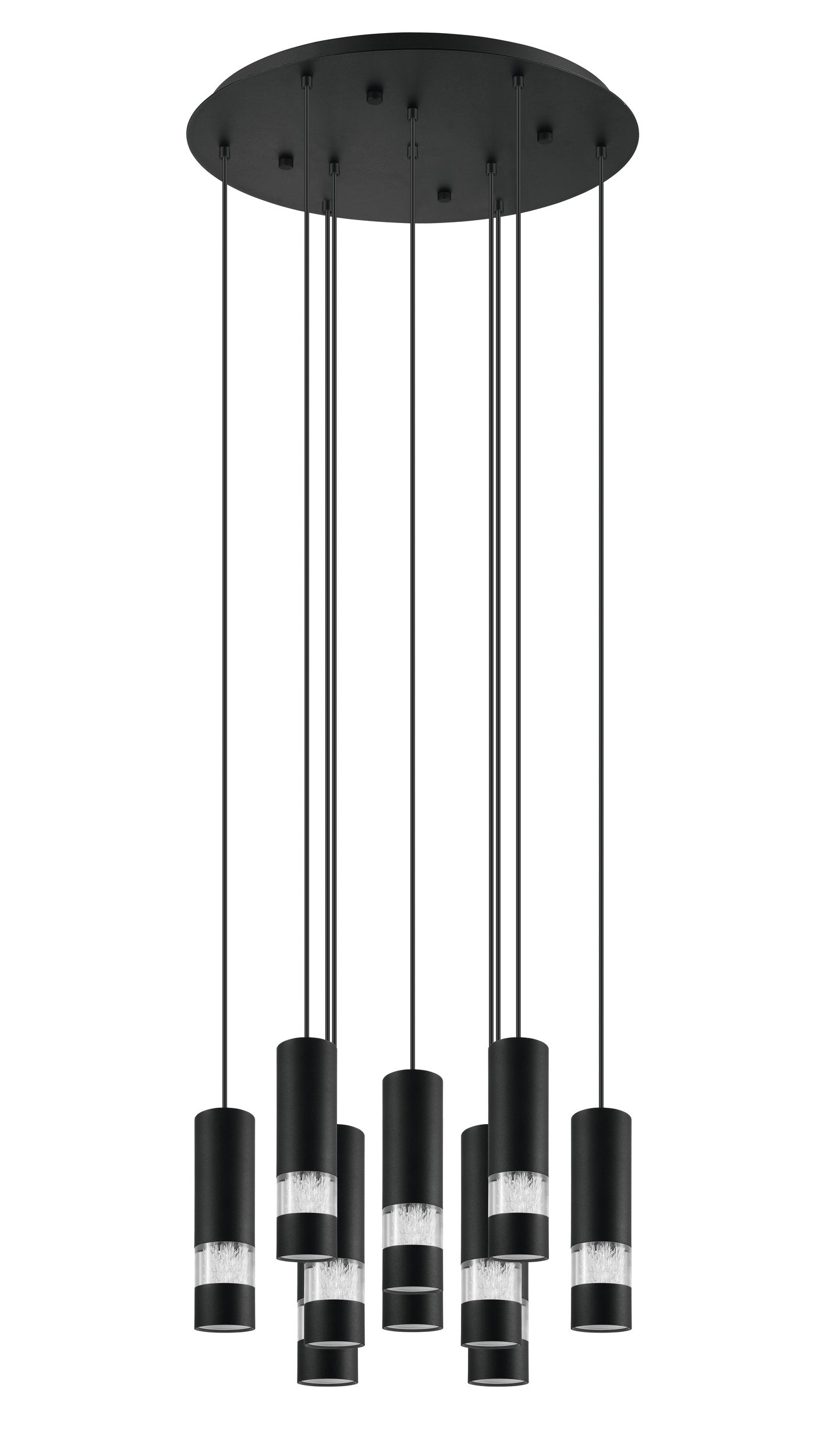 BERNABETA COLG ACERO NEGRO H1500 DM580 GU10 10X5W