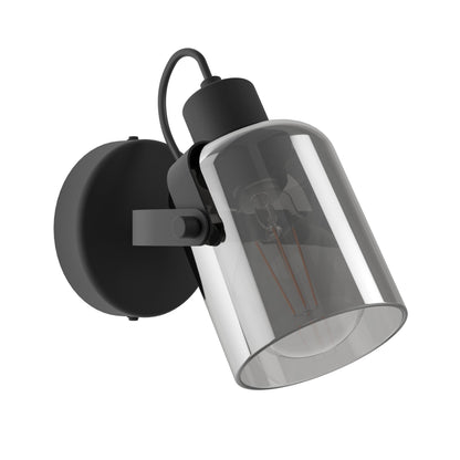 BERREGAS FOCO TECHO VIDRIO GRIS AHUMADO DM110 1X28W E27