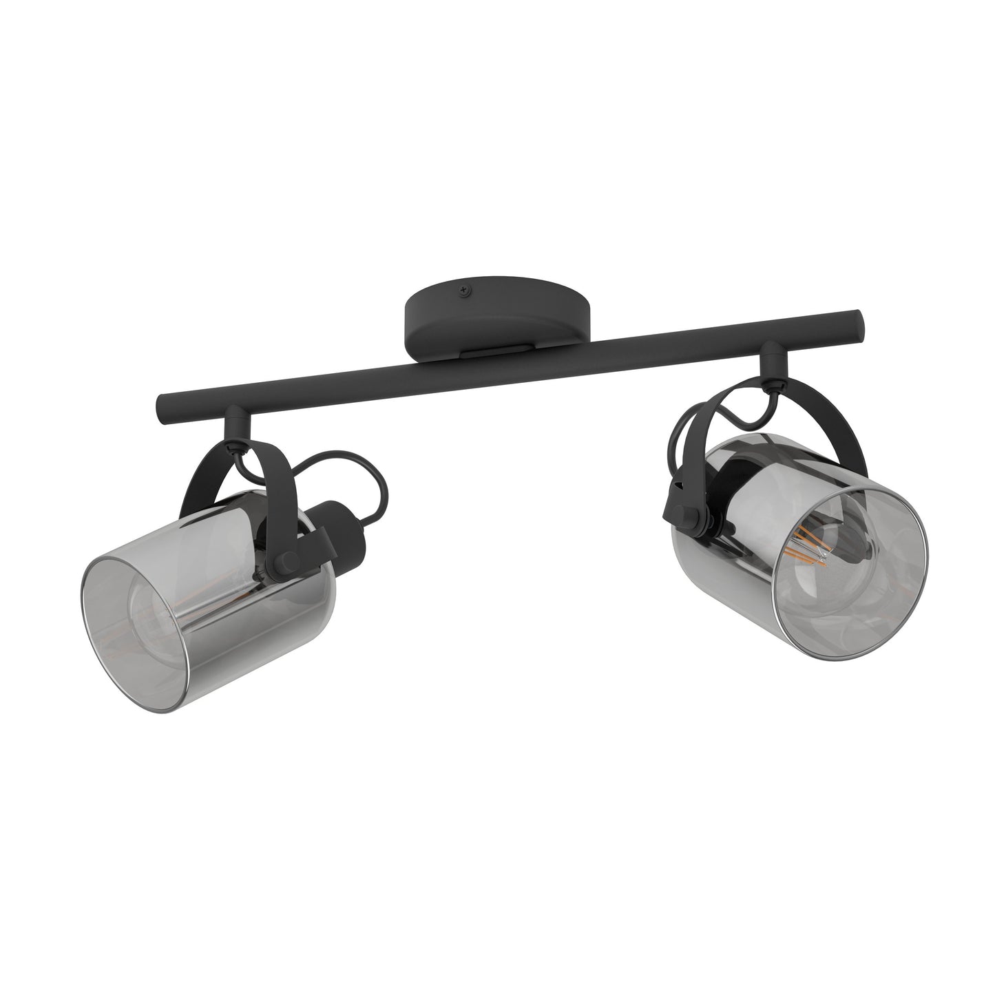 BERREGAS FOCO TECHO VIDRIO GRIS AHUMADO L440 2X10W E27