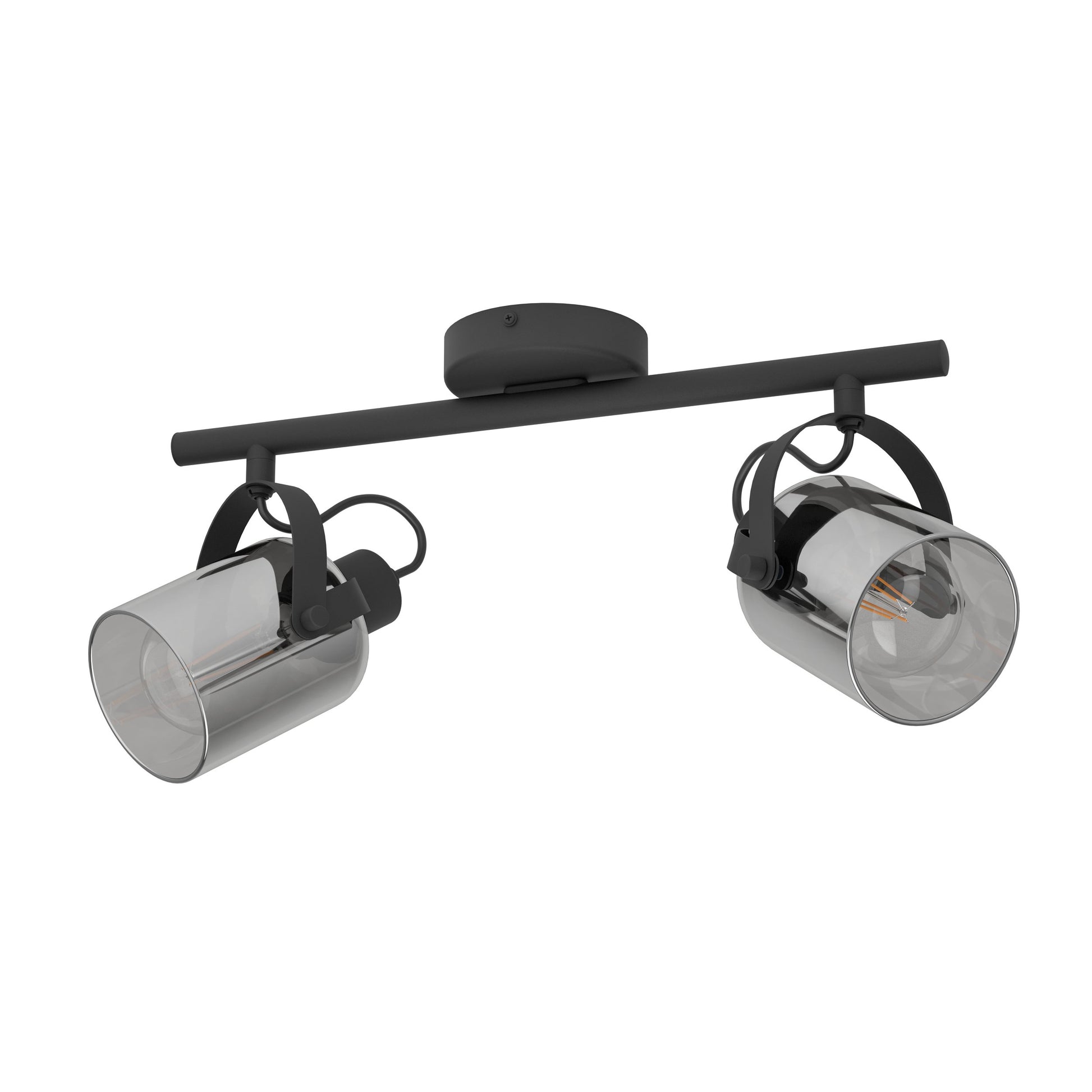 BERREGAS FOCO TECHO VIDRIO GRIS AHUMADO L440 2X10W E27