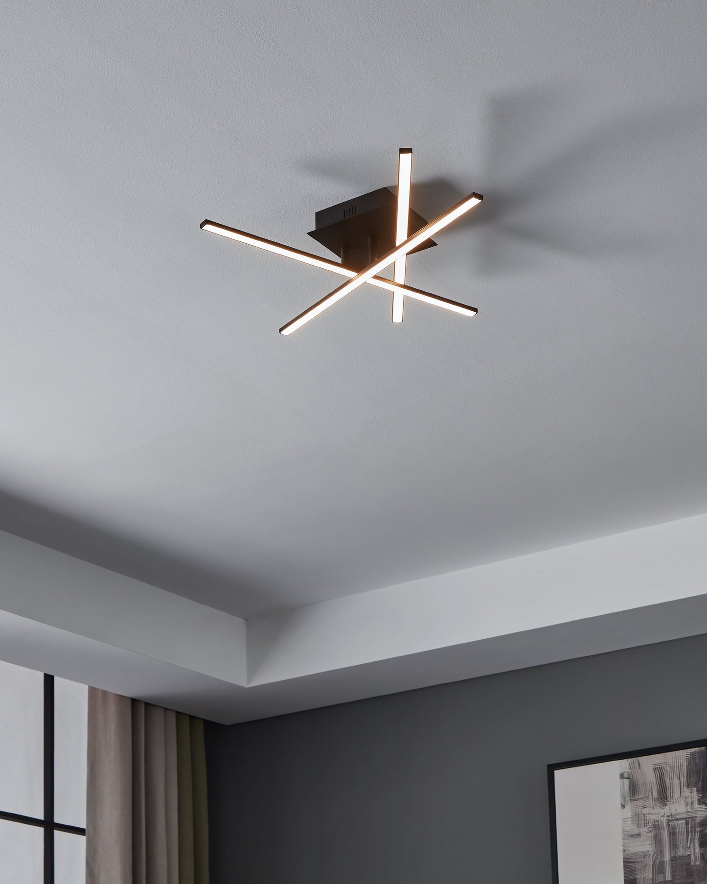 LASANA 3 T/M ACERO ALUM NEGRO L500 H90 3000K LED 1500lm