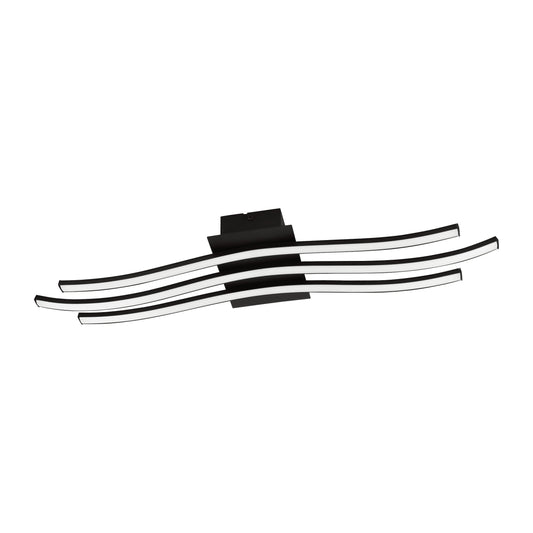 RONCADE 1 T/M ACERO ALUM NEGRO L650 H45 3000K LED 2800lm 21W