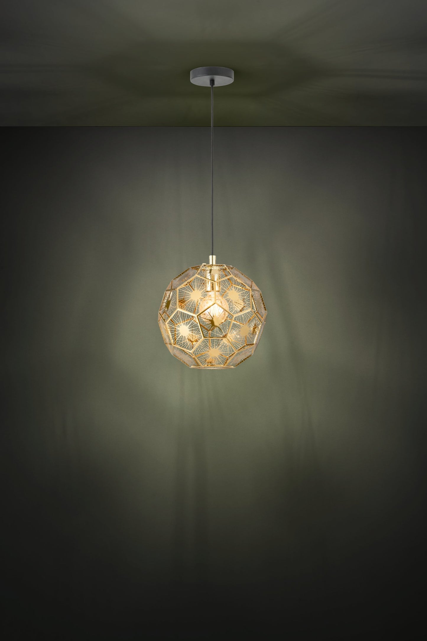 SKOURA COLG  ESFERA DORADA DECO DM300 1X40W E27