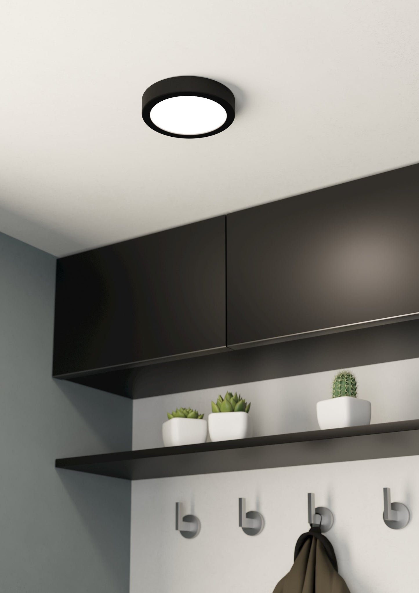 FUEVA 5 SP ACERO NEGRO DM160 3000K LC LED 1200lm 10,5W IP20