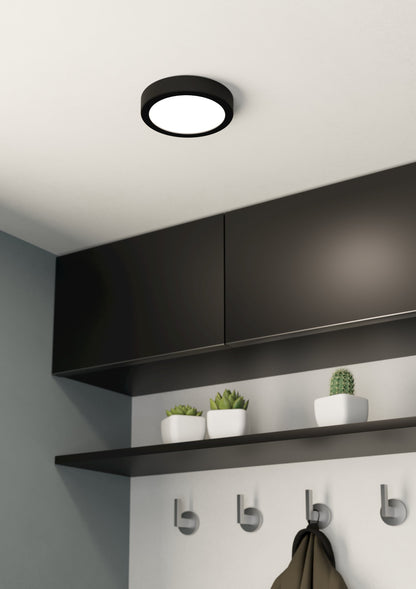 FUEVA 5 SP ACERO NEGRO DM160 3000K LC LED 1200lm 10,5W IP20