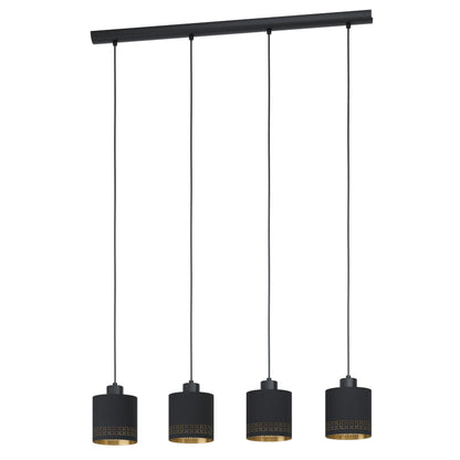 ESTEPERRA COLG ACERO NEGRO L940 H1100 E27 4X28W IP20